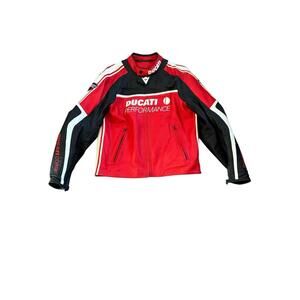 Ducati Performance Dainese Corse Leather Jacket Mens Y2K Motorcycle Biker 56